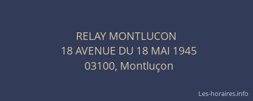 RELAY MONTLUCON