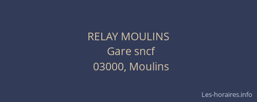 RELAY MOULINS