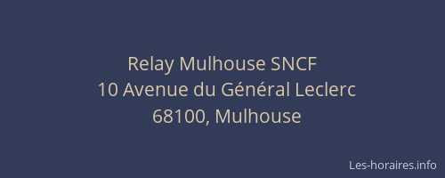 Relay Mulhouse SNCF