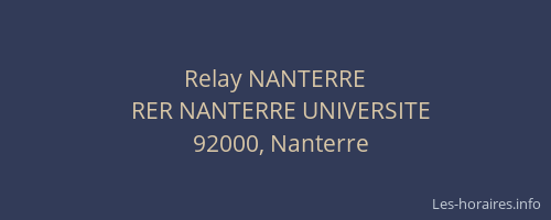 Relay NANTERRE