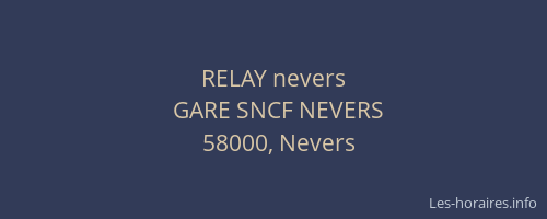 RELAY nevers