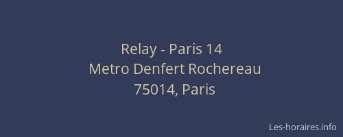 Relay - Paris 14