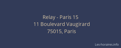 Relay - Paris 15