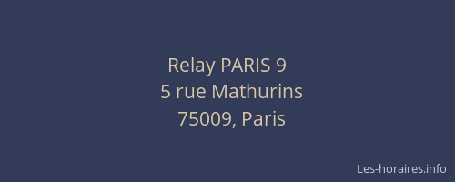 Relay PARIS 9