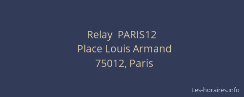 Relay  PARIS12
