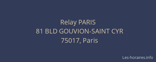 Relay PARIS