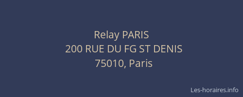 Relay PARIS