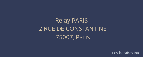 Relay PARIS