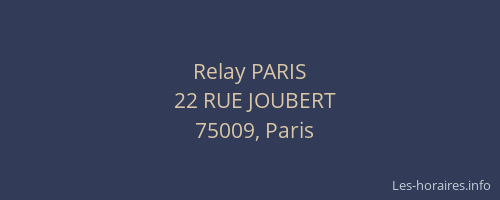 Relay PARIS