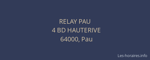 RELAY PAU