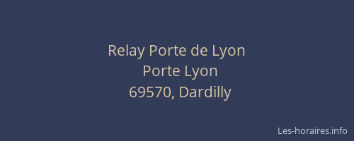 Relay Porte de Lyon