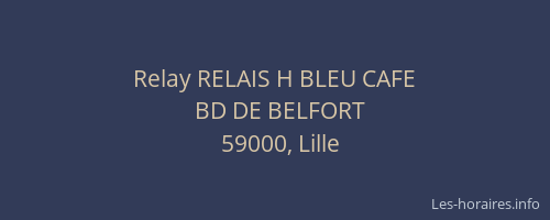 Relay RELAIS H BLEU CAFE