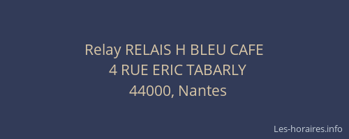 Relay RELAIS H BLEU CAFE