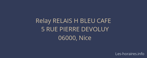 Relay RELAIS H BLEU CAFE