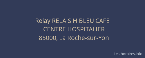 Relay RELAIS H BLEU CAFE