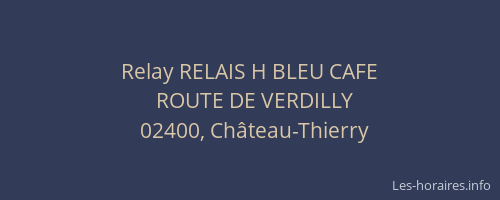 Relay RELAIS H BLEU CAFE