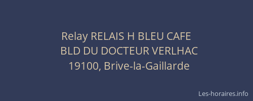Relay RELAIS H BLEU CAFE