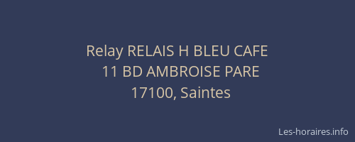 Relay RELAIS H BLEU CAFE