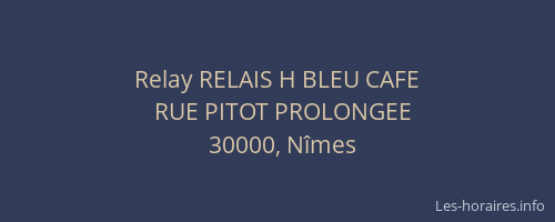 Relay RELAIS H BLEU CAFE