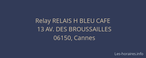 Relay RELAIS H BLEU CAFE