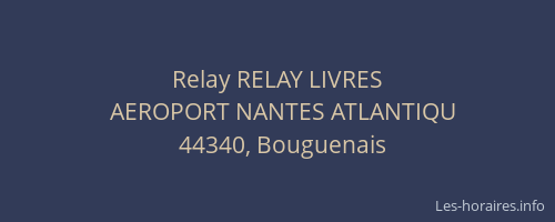 Relay RELAY LIVRES