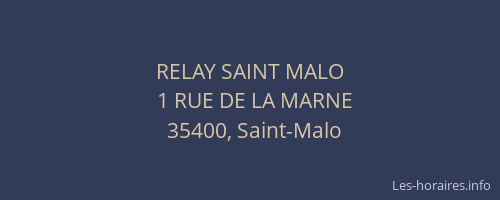 RELAY SAINT MALO