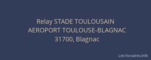 Relay STADE TOULOUSAIN