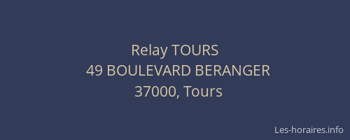 Relay TOURS