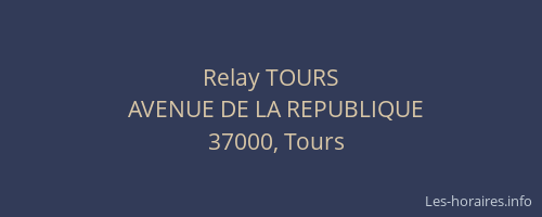 Relay TOURS