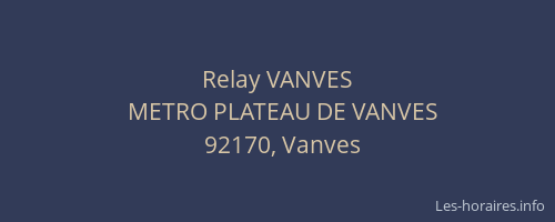 Relay VANVES