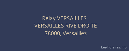 Relay VERSAILLES