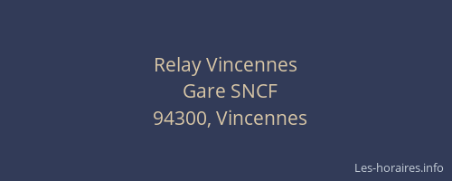 Relay Vincennes