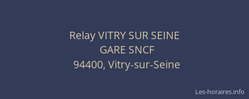 Relay VITRY SUR SEINE