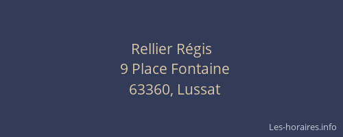 Rellier R&eacute;gis
