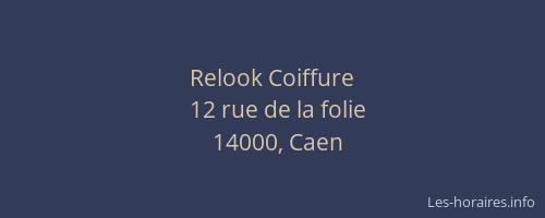 Relook Coiffure