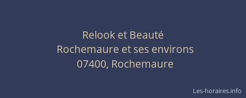 Relook et Beauté