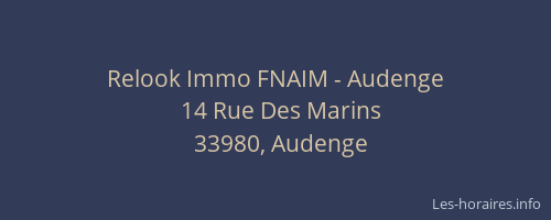 Relook Immo FNAIM - Audenge