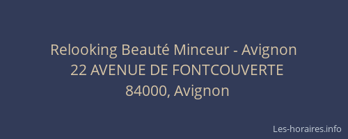 Relooking Beauté Minceur - Avignon