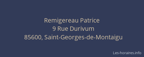 Remigereau Patrice