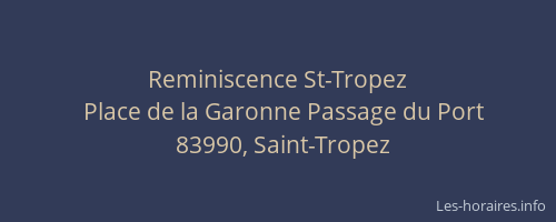 Reminiscence St-Tropez