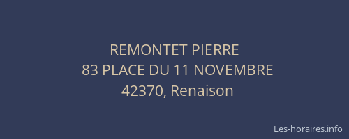 REMONTET PIERRE