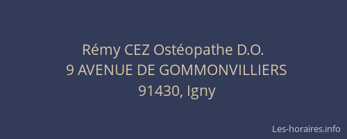 Rémy CEZ Ostéopathe D.O.