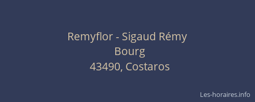Remyflor - Sigaud R&eacute;my