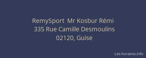 RemySport  Mr Kosbur Rémi