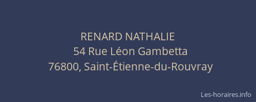 RENARD NATHALIE