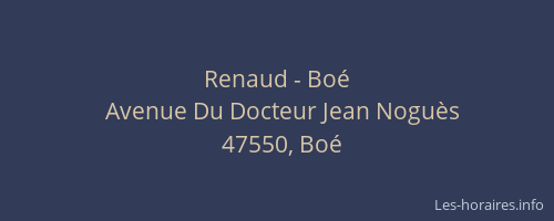 Renaud - Boé