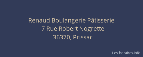 Renaud Boulangerie P&acirc;tisserie