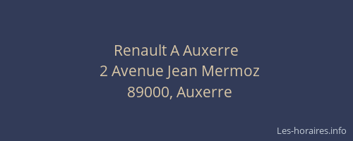 Renault A Auxerre