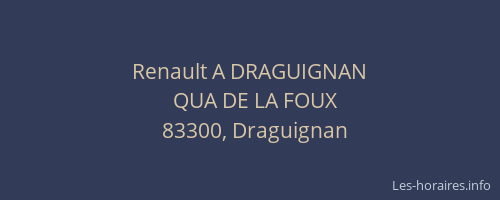 Renault A DRAGUIGNAN