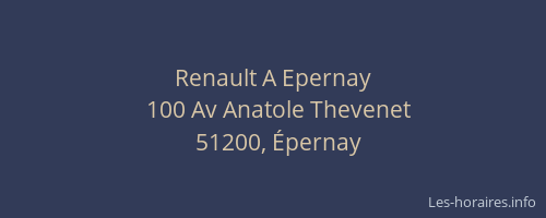 Renault A Epernay